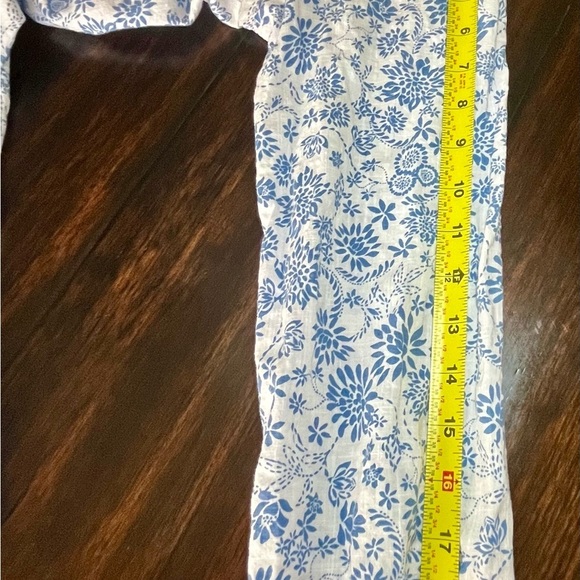 LOFT Floral Blue and White Long Sleeve Summer Dress - Picture 9 of 10